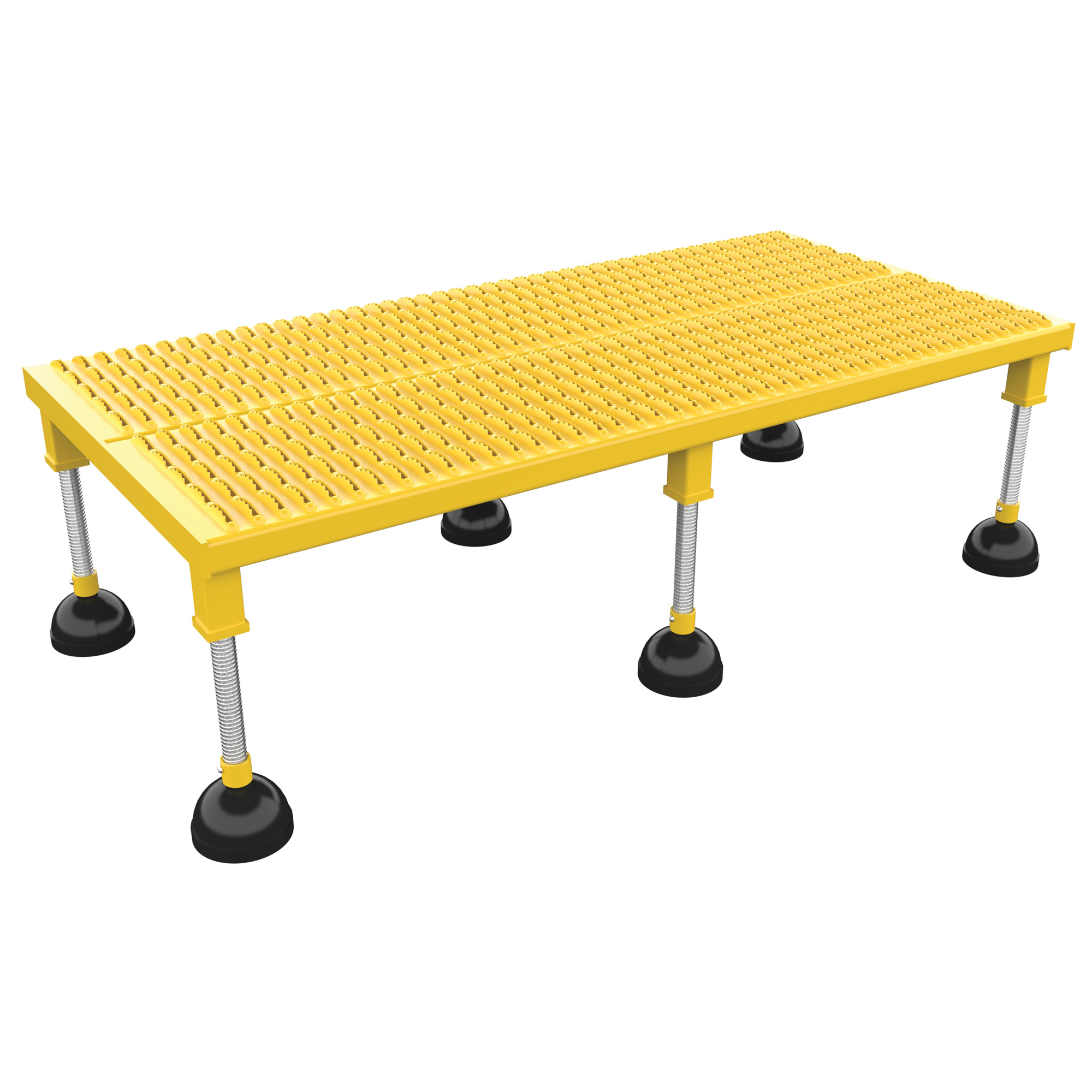 Vestil Portable Adjustable Height Stand - 23.5in. x 48.75in., 500-Lb. Capacity, Serrated Deck, Model# PAHW-H-2448